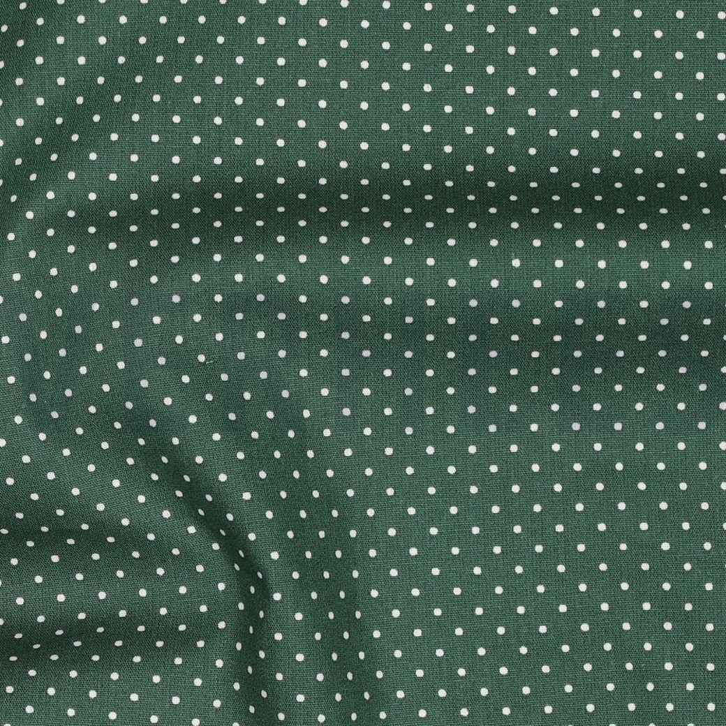 POPLIN PETIT DOTS DARK GREEN #2