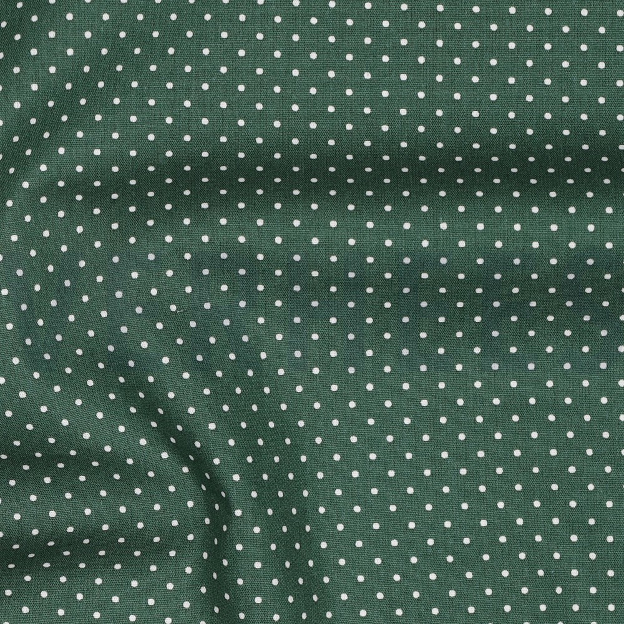 POPLIN PETIT DOTS DARK GREEN (high resolution) #2
