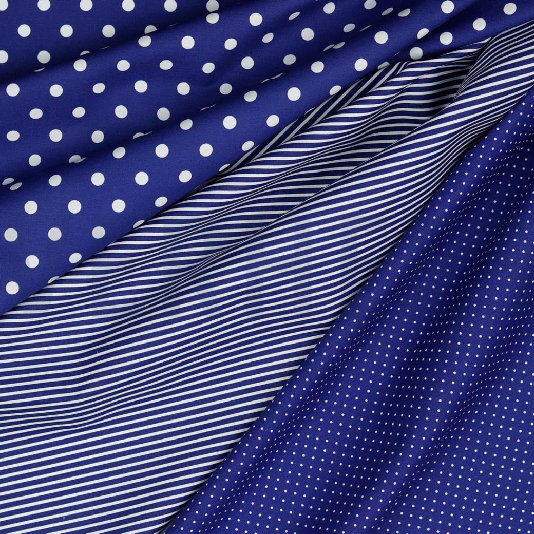 POPLIN DOTS COBALT #2