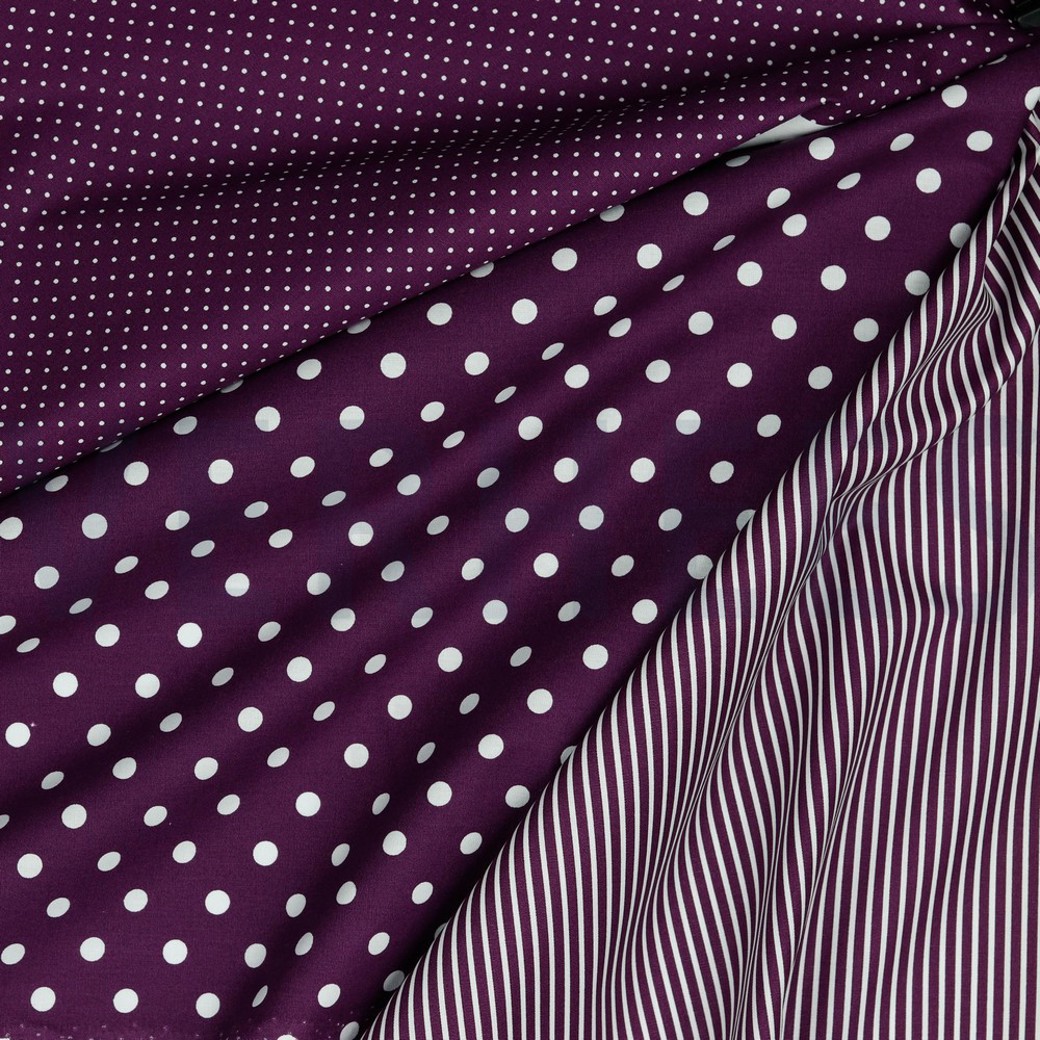 POPLIN DOTS PURPLE #2