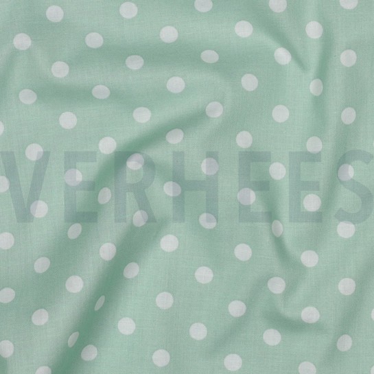KATOENEN POPLIN STIPPEN MINT #7