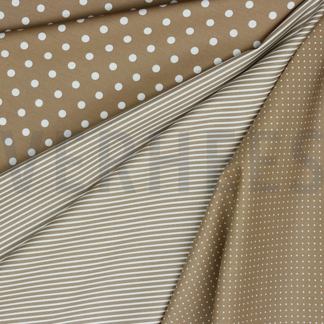 POPLIN DOTS TAUPE #2