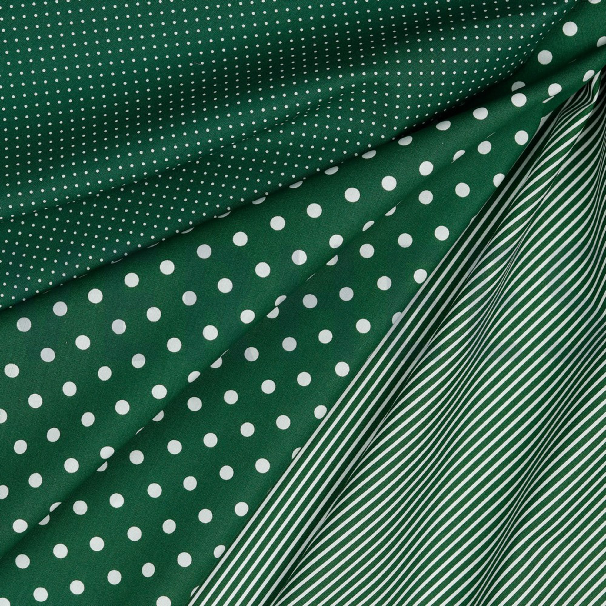 POPLIN DOTS DARK GREEN (high resolution) #2