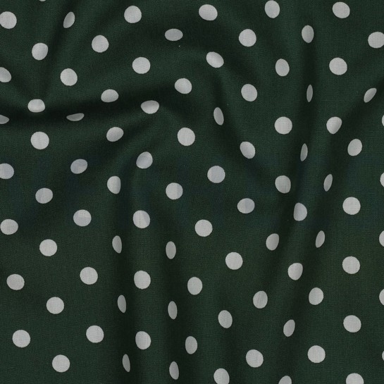 POPLIN DOTS DARK GREEN #7