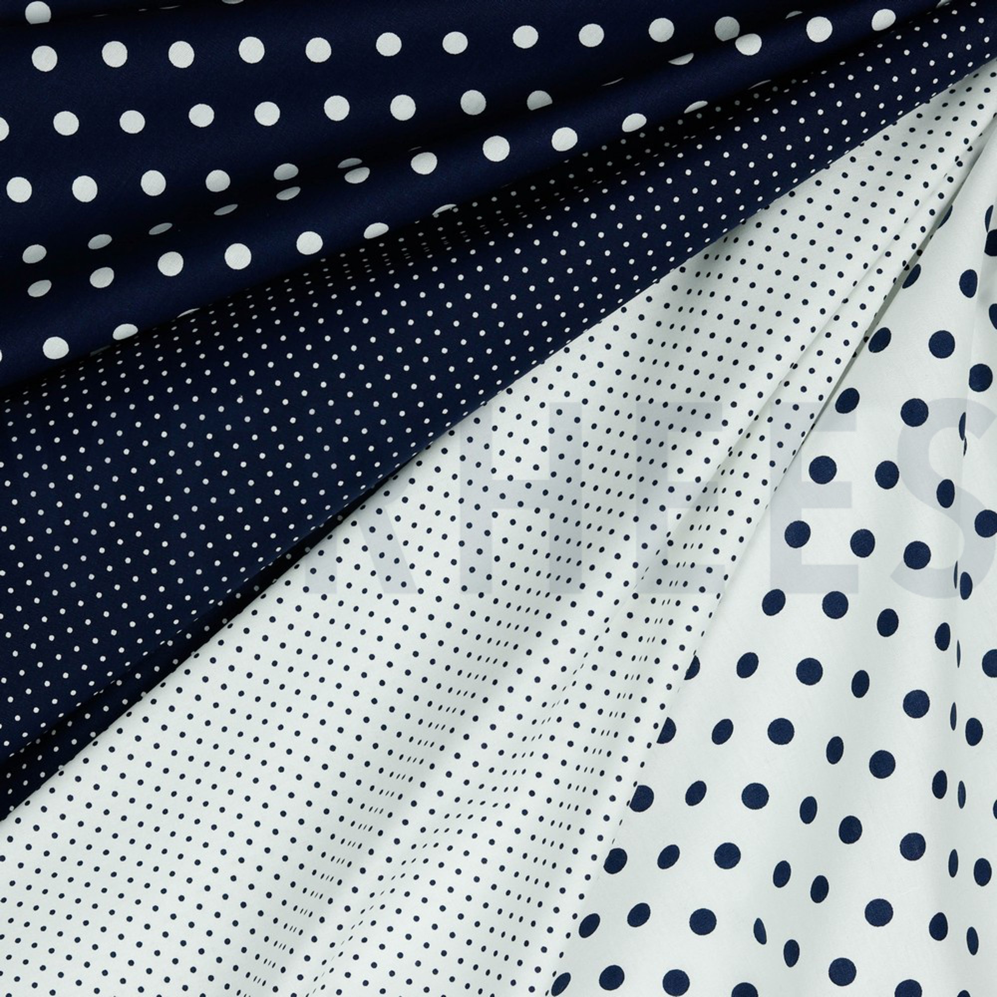 POPLIN DOTS WHITE/NAVY (high resolution) #2