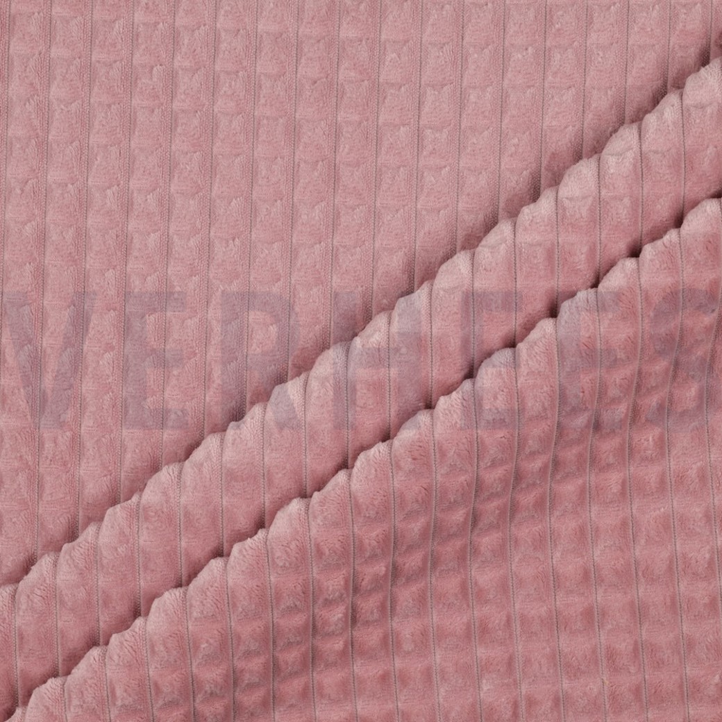 VELOURS DECO SQUARE OLD ROSE #2