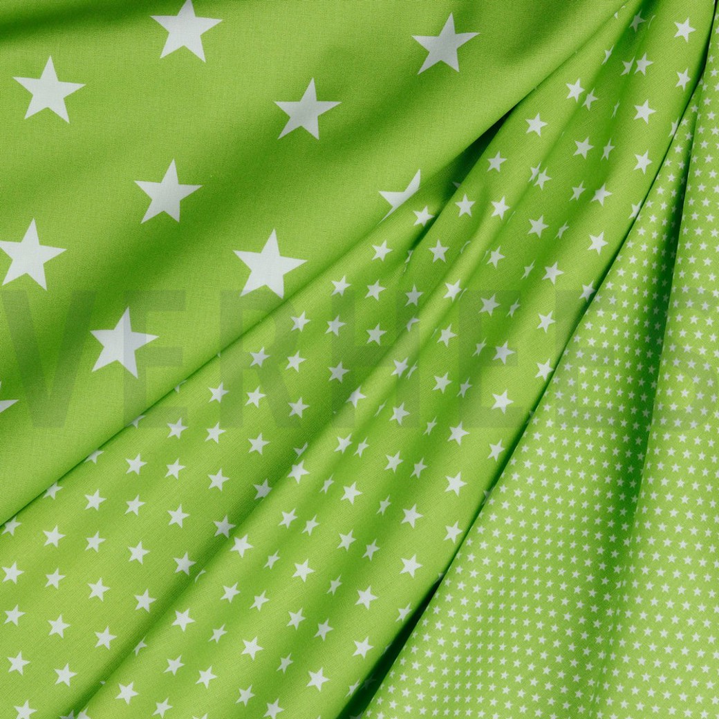 POPLIN STARS LIME #2