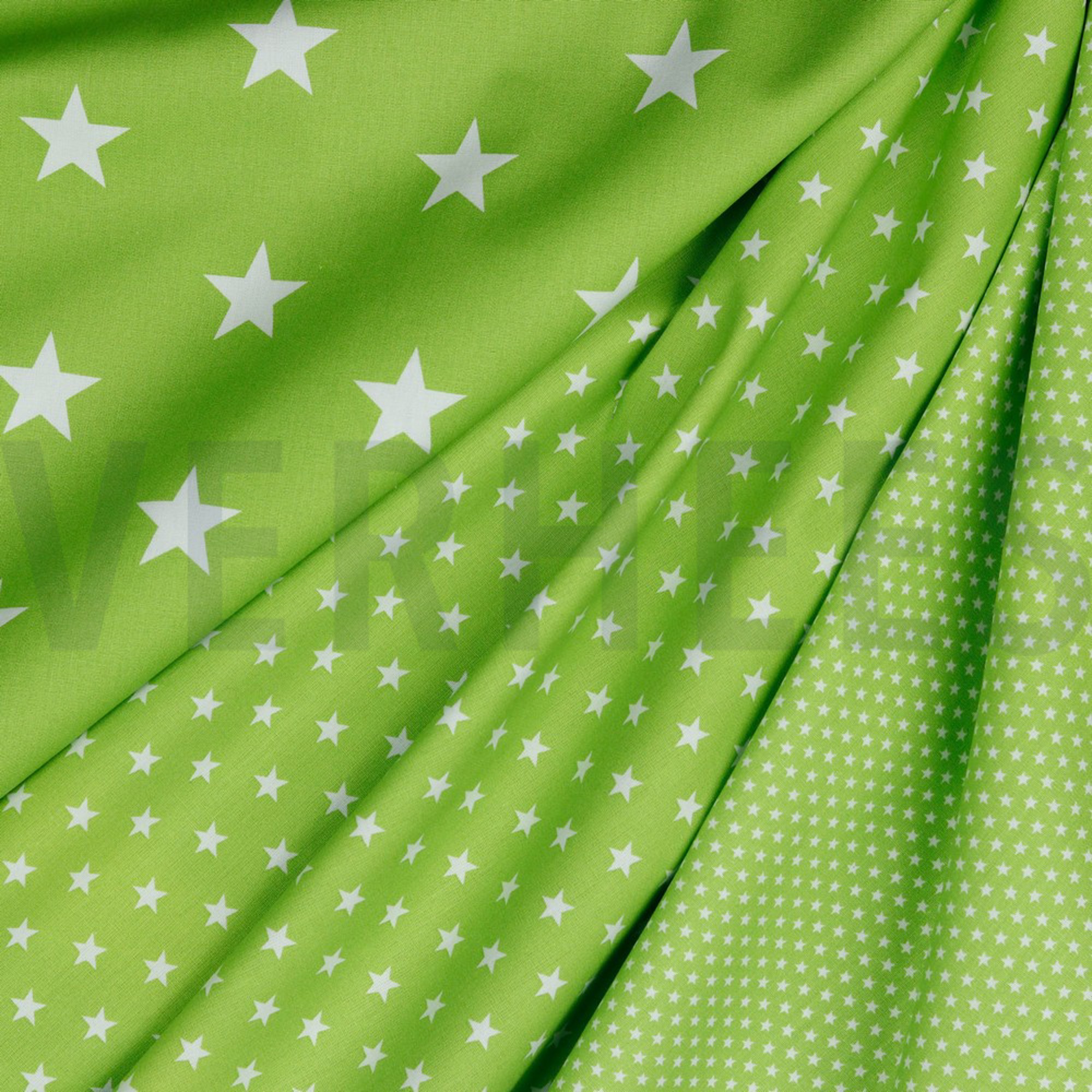 POPLIN STARS LIME (high resolution) #2