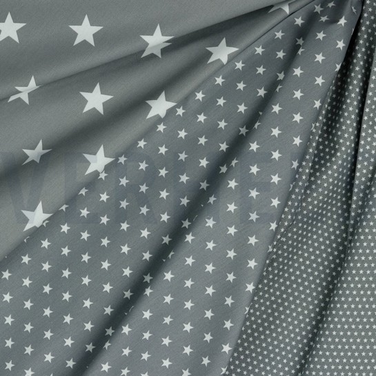 POPLIN STARS GREY #7