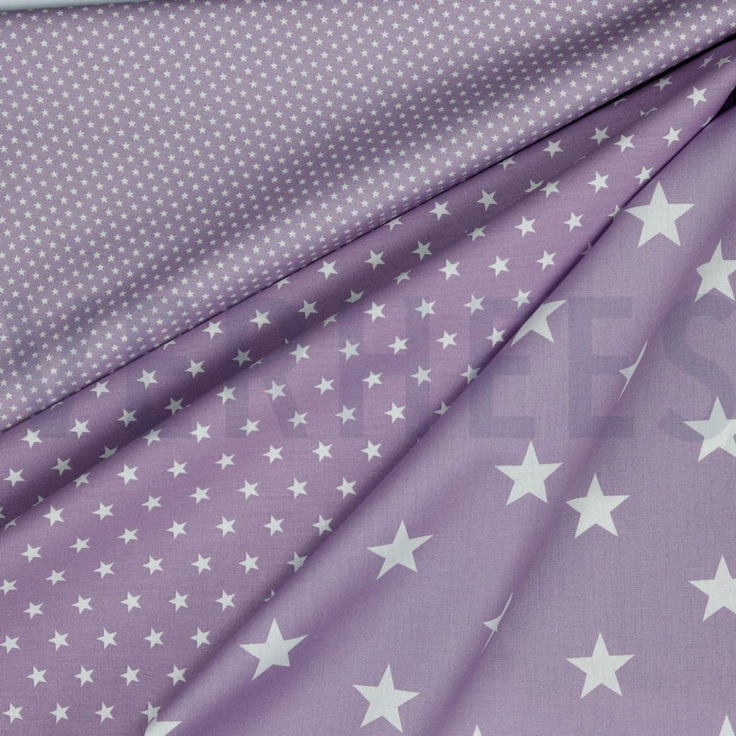 POPLIN STARS LILAC #2