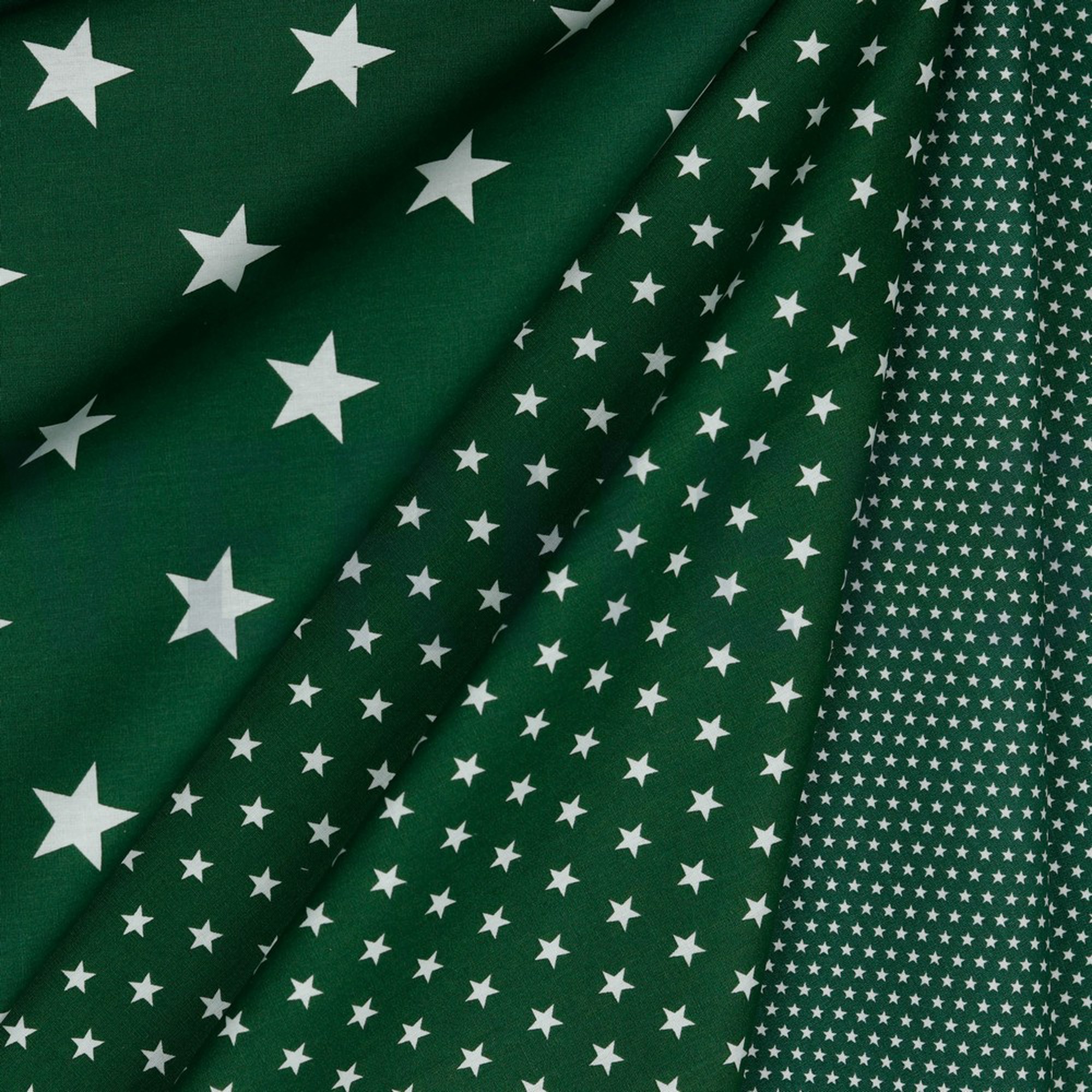 POPLIN STARS DARK GREEN (high resolution) #2