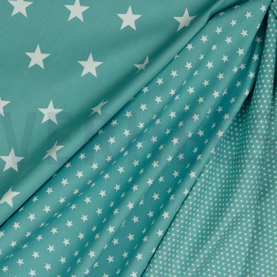 POPLIN STARS OLD GREEN #7