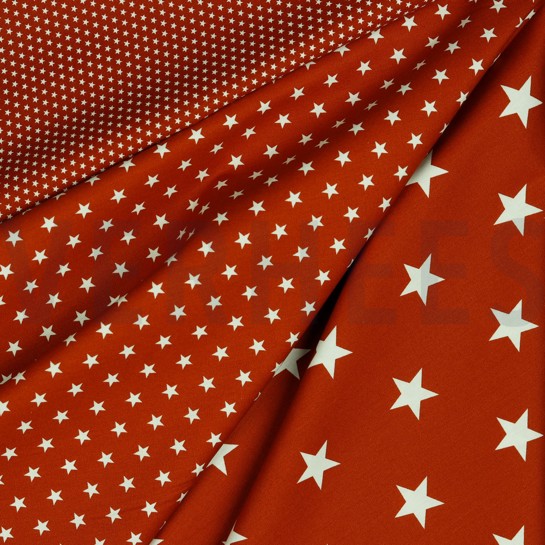 POPLIN STARS TERRACOTTA #7