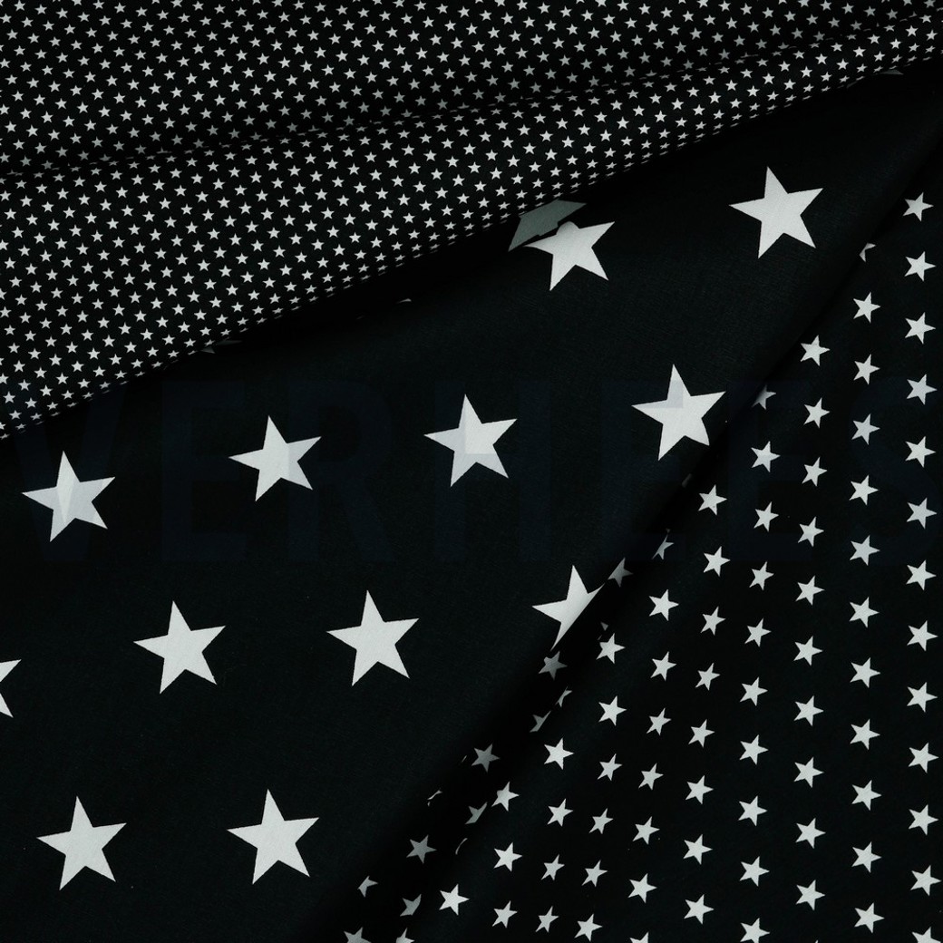 POPLIN PETIT STARS BLACK #2