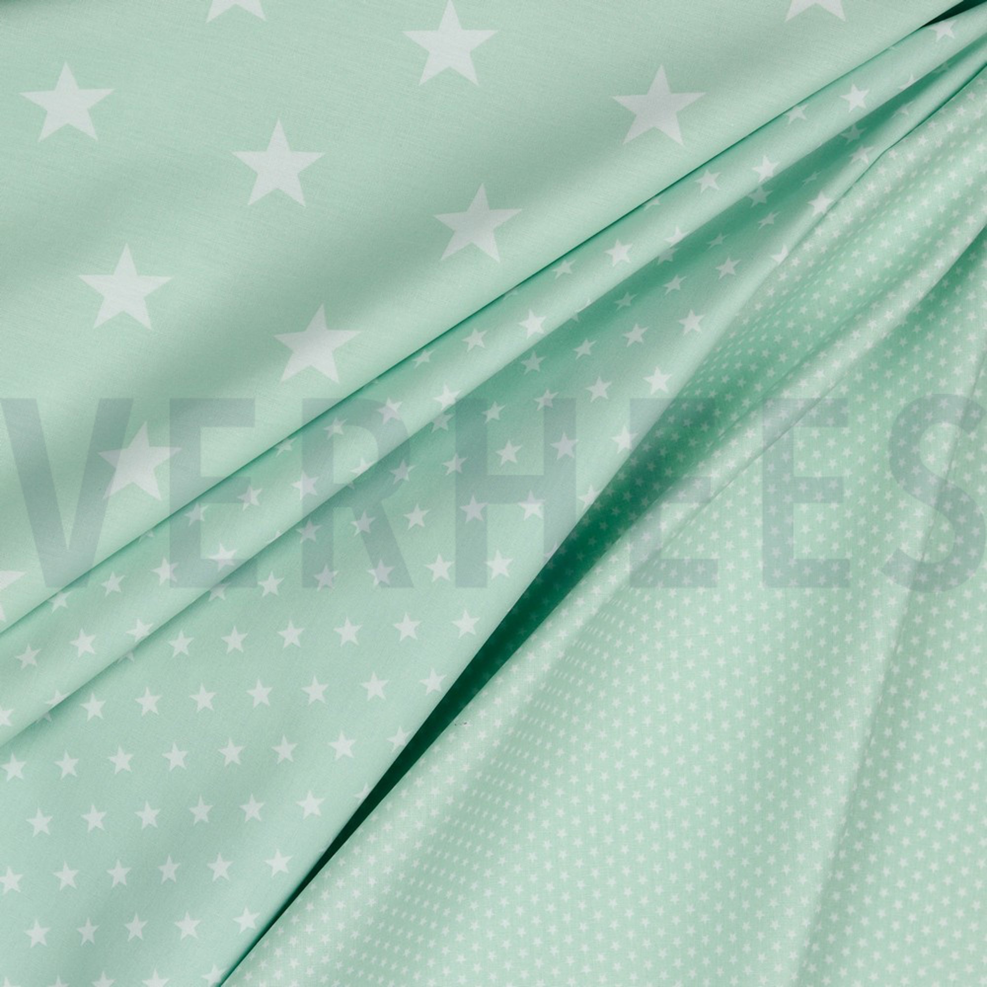 POPLIN PETIT STARS MINT (high resolution) #2