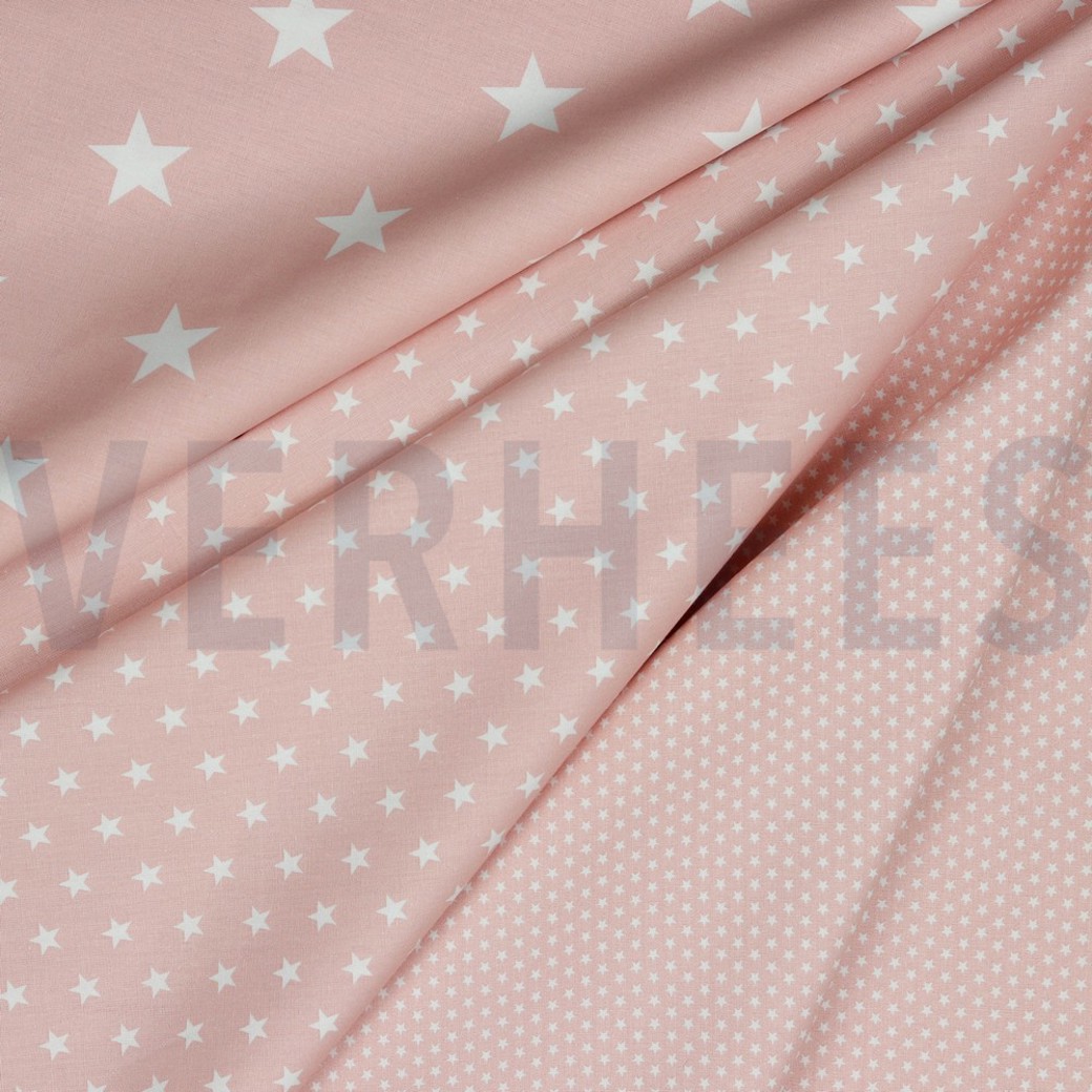 POPLIN PETIT STARS OLD ROSE #2