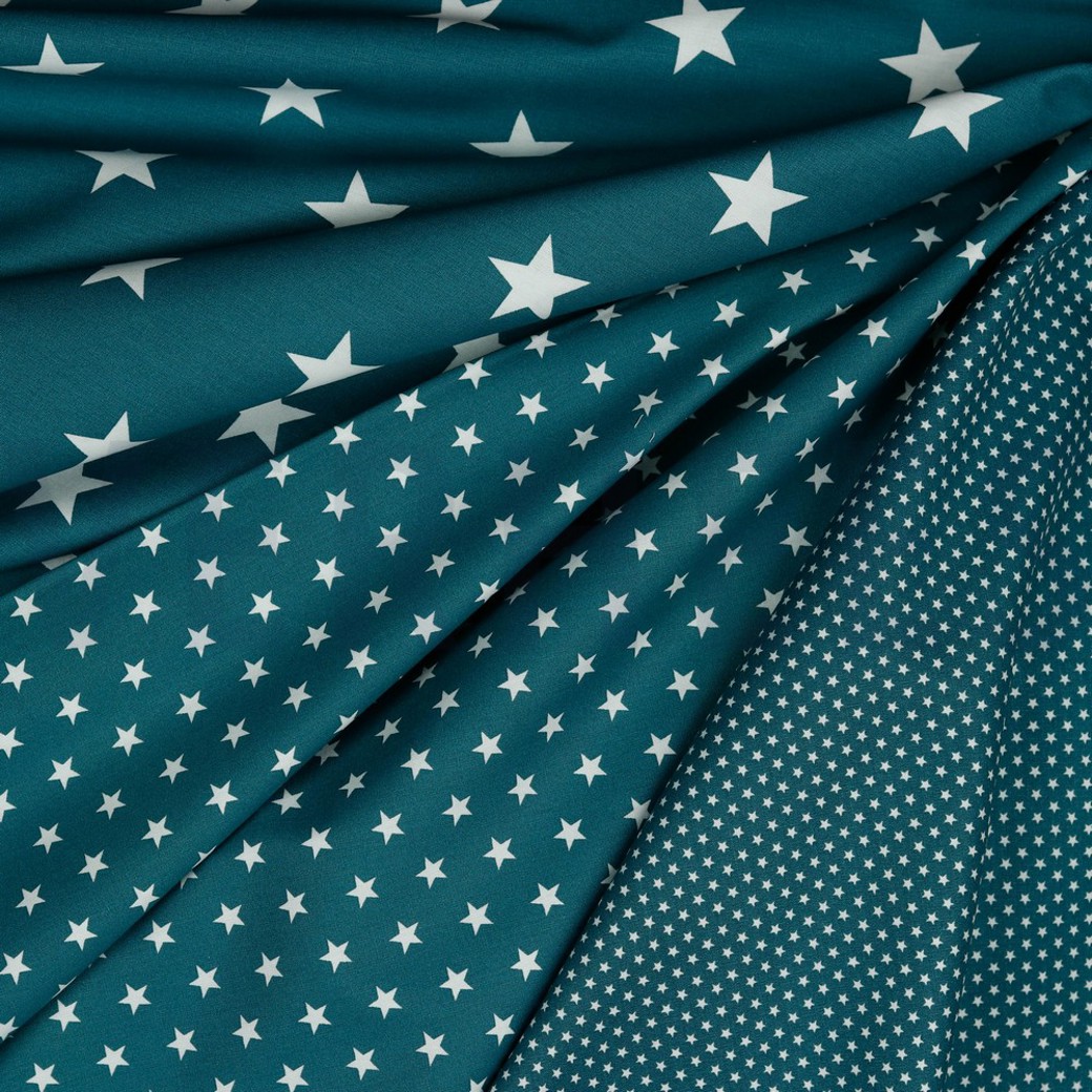 POPLIN PETIT STARS PETROL #2