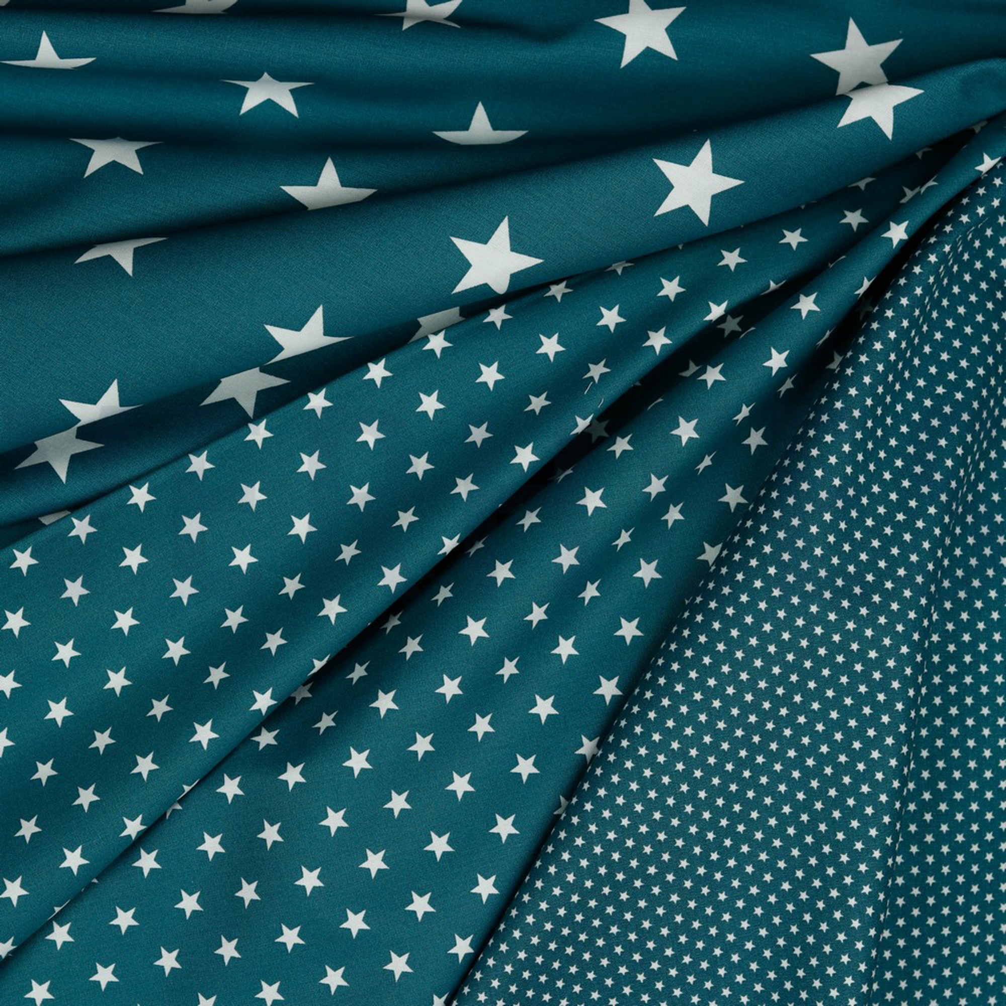 POPLIN PETIT STARS PETROL (high resolution) #2