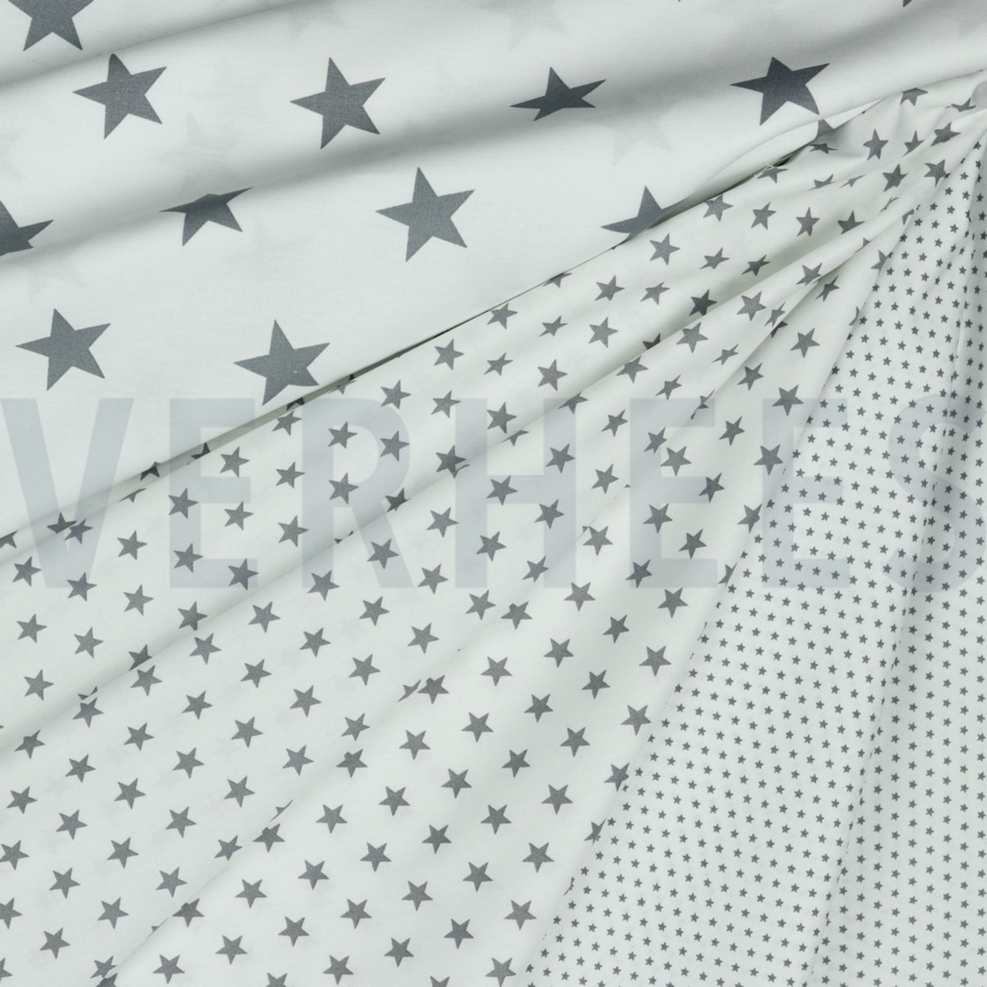 POPLIN PETIT STARS WHITE/GREY (high resolution) #2