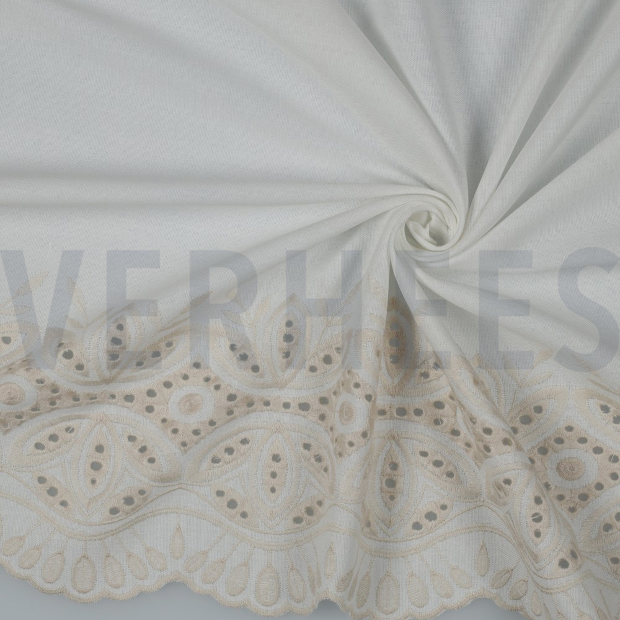 LINEN ONE-SIDE BORDER ECRU (high resolution) #2