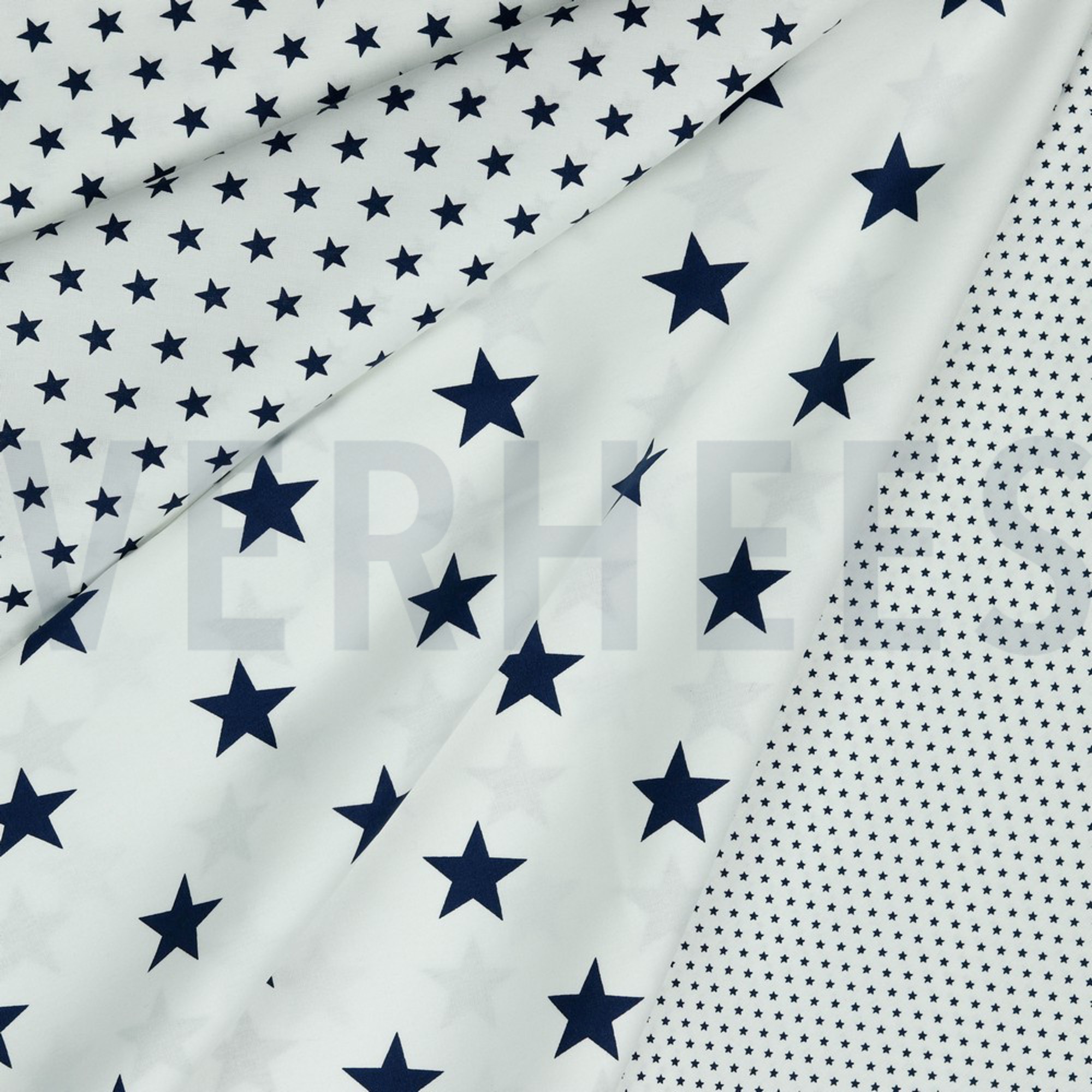 POPLIN MINI STARS WHITE/NAVY (high resolution) #2