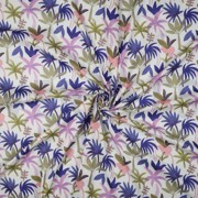 COTTON VOILE DIGITAL PALM HAVEN COBALT / MAGENTA (thumbnail) #2