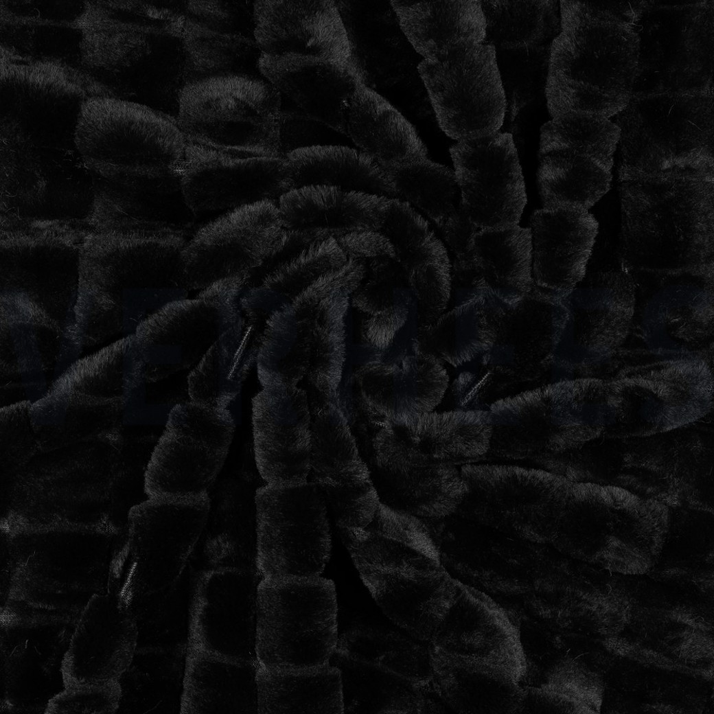 FAUX FUR BLOCK BLACK #2