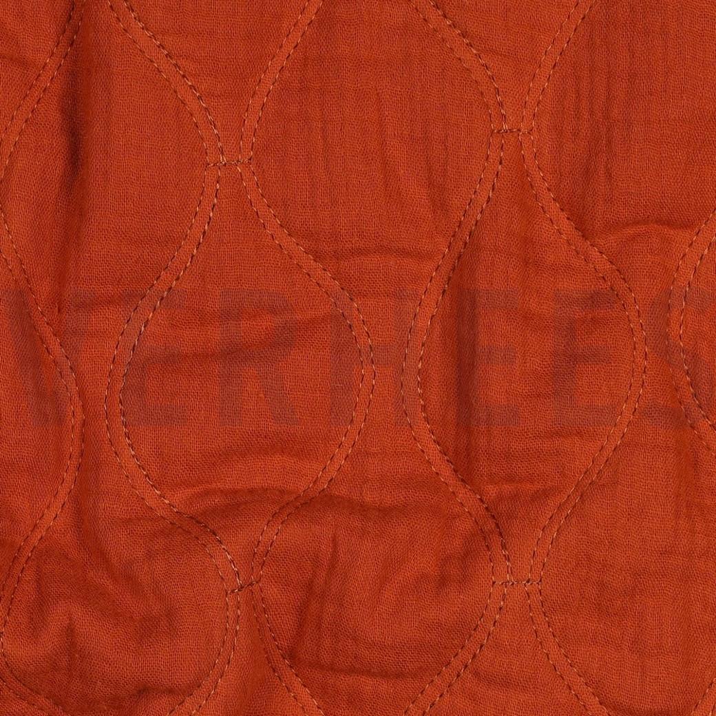 DOUBLE GAUZE QUILT RUST #2