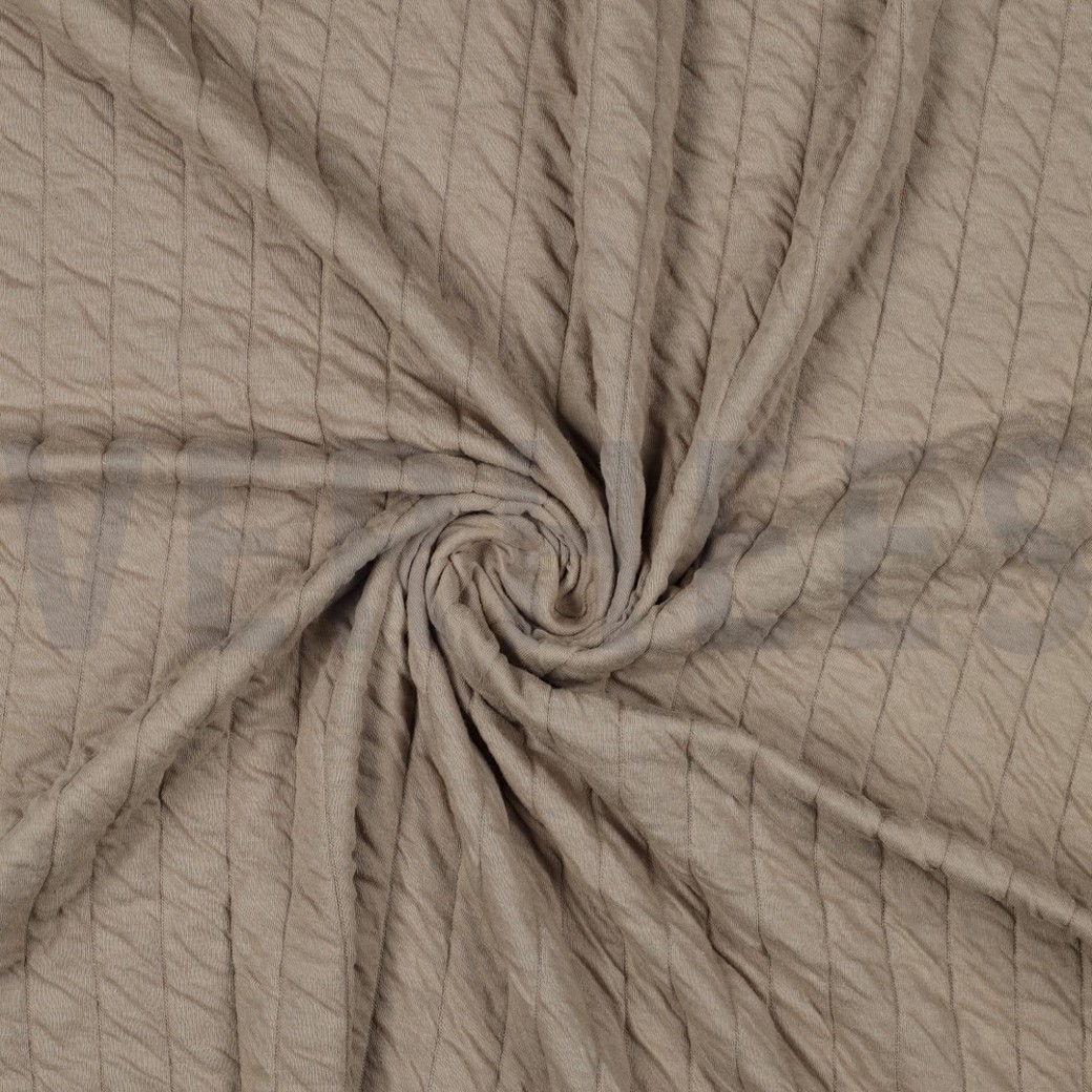 QUILTED JERSEY STRIPE SAND #2
