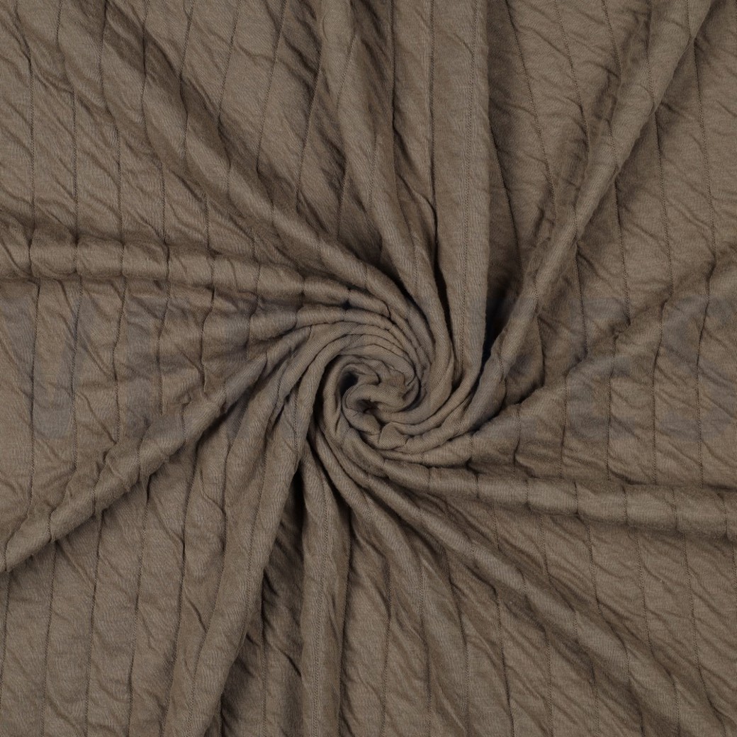QUILTED JERSEY STRIPE TAUPE #2
