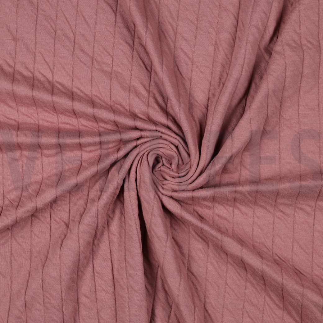 QUILTED JERSEY STRIPE DARK ROSE #2