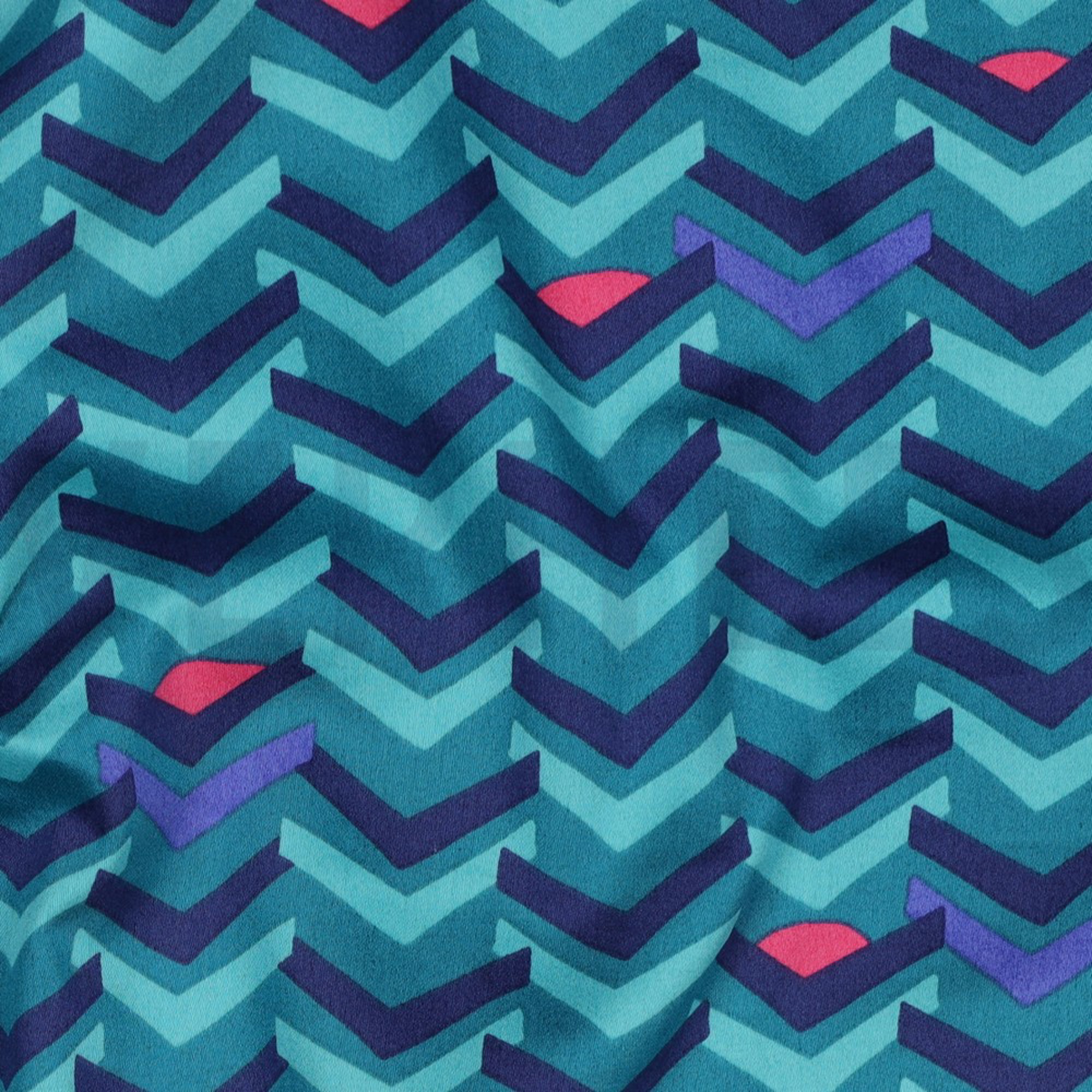 COTTON SATIN GEOMETRIC PETROL (high resolution) #2