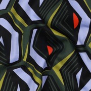 COTTON SATIN GEOMETRIC DARK GREEN (thumbnail) #2