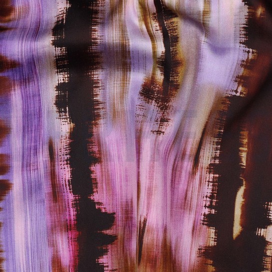 BAUMWOLLE SATIN DIGITAL ABSTRACT LAVENDEL #7