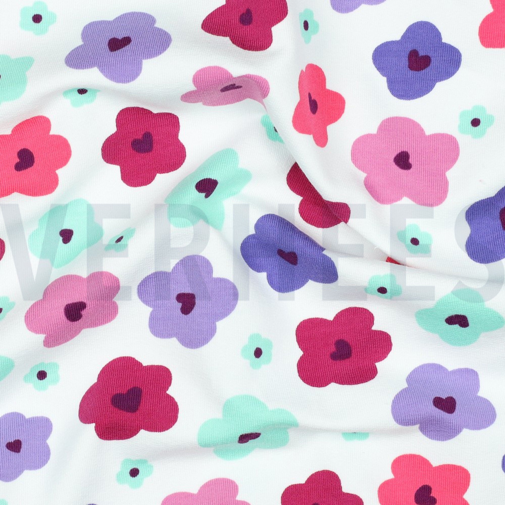 FRENCH TERRY ABSTRACT FLOWERS OFF-WHITE (high resolution) #2