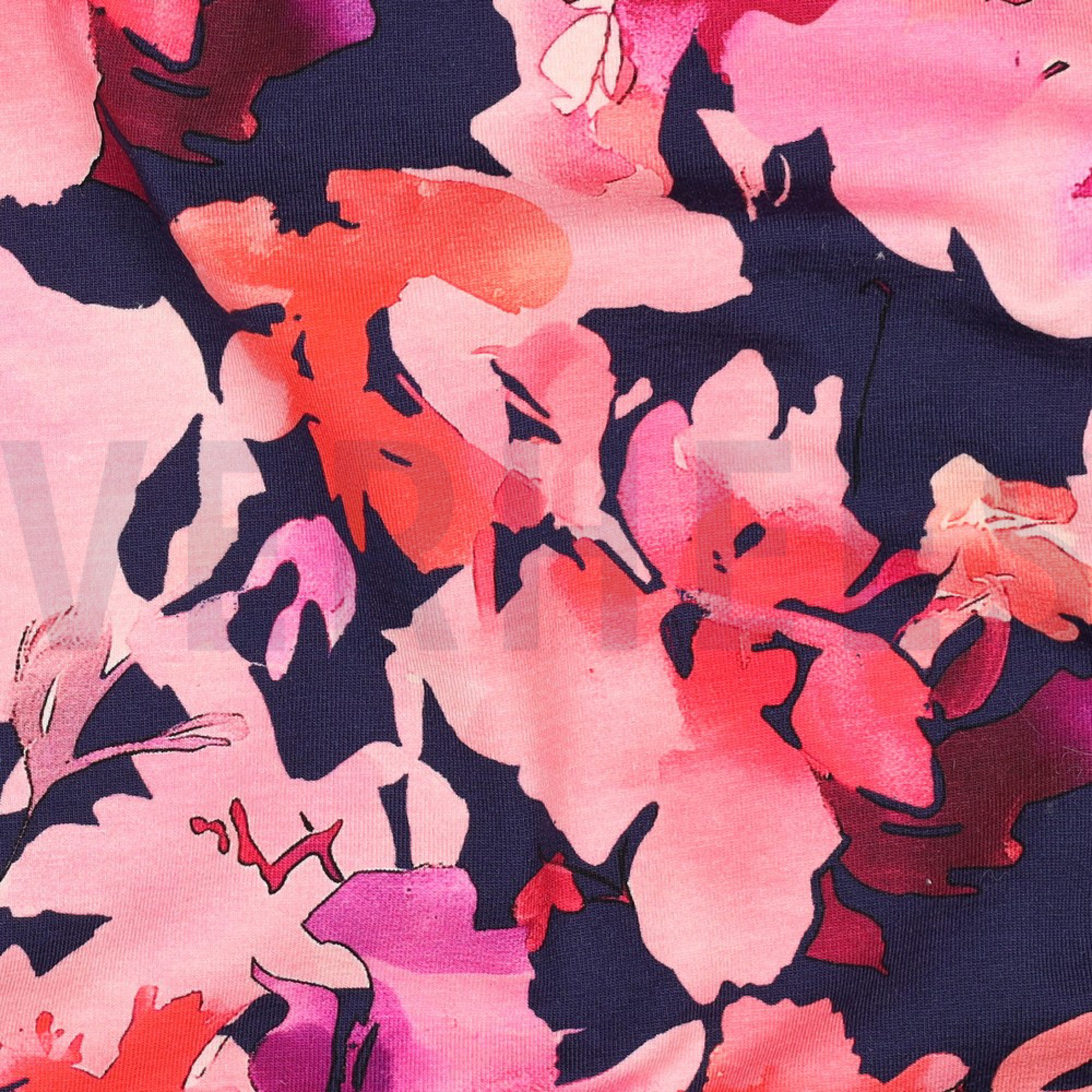 JERSEY DIGITAL FLOWERS NAVY (high resolution) #2