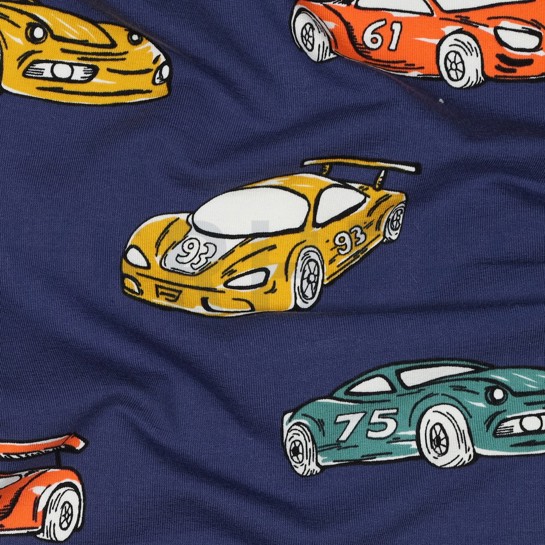 FRENCH TERRY RACECARS NAVY #7