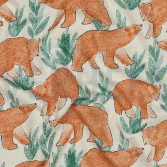 FRENCH TERRY DIGITAL BÄREN ECRU #7