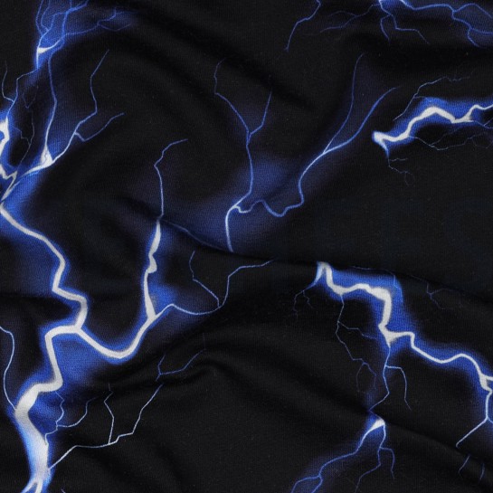 FRENCH TERRY DIGITAL LIGHTNING BLACK #7