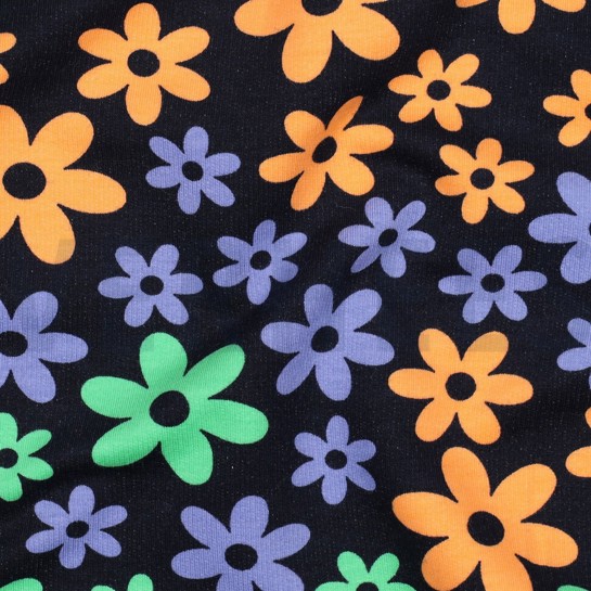 SOFT SWEAT FLEURS BLEU MARINE #7