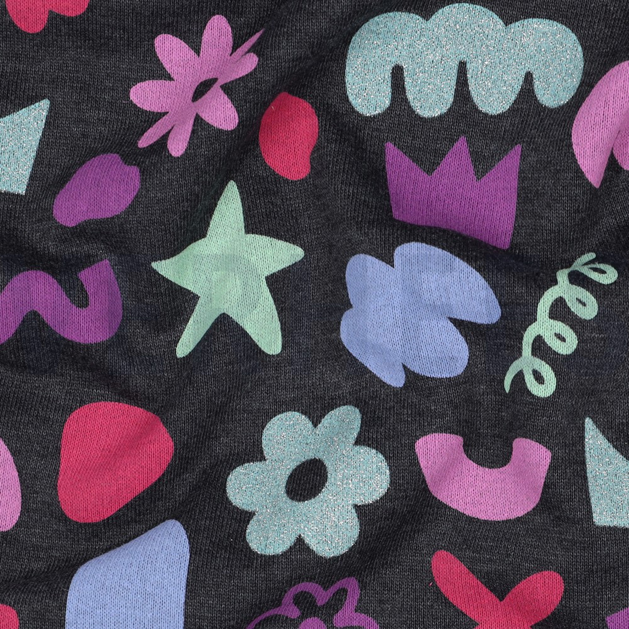 SWEAT MELANGE GLITTER DOODLE SHAPES INDIGO (high resolution) #2