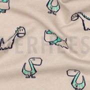 FLANNEL DINOSAURS BEIGE (thumbnail) #2