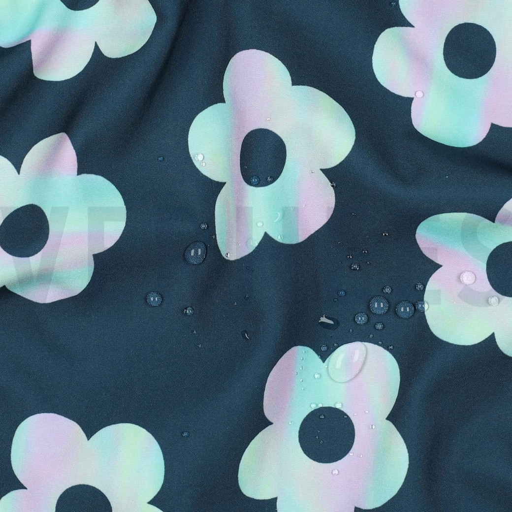 SOFTSHELL DIGITAL FLOWERS DARK PETROL #2