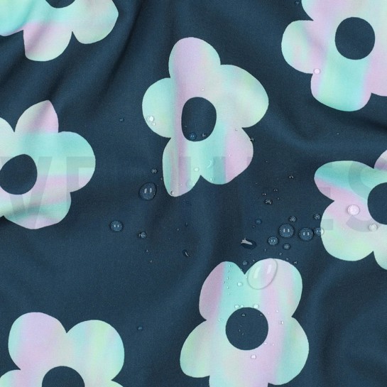 SOFTSHELL DIGITAL FLOWERS DARK PETROL #7