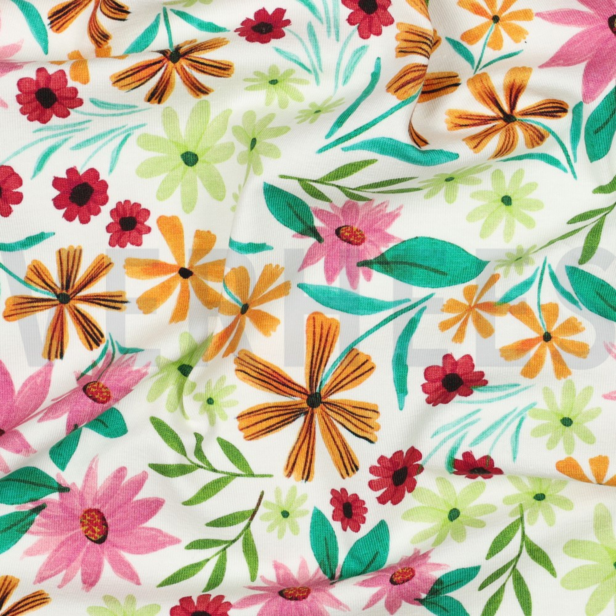 JERSEY DIGITAL FLOWERS WHITE (high resolution) #2