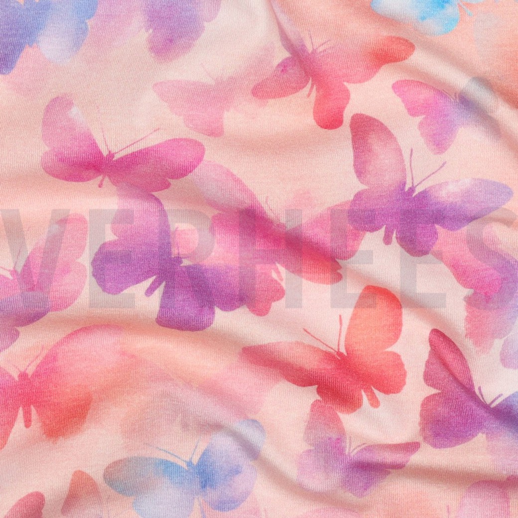 JERSEY DIGITAL BUTTERFLIES LIGHT PINK #2