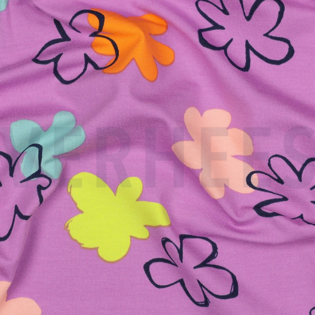 JERSEY FLOWERS PURPLE #2