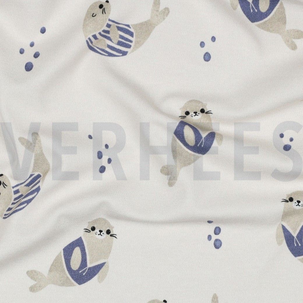 JERSEY GOTS DIGITAL SEALS OFF-WHITE #2