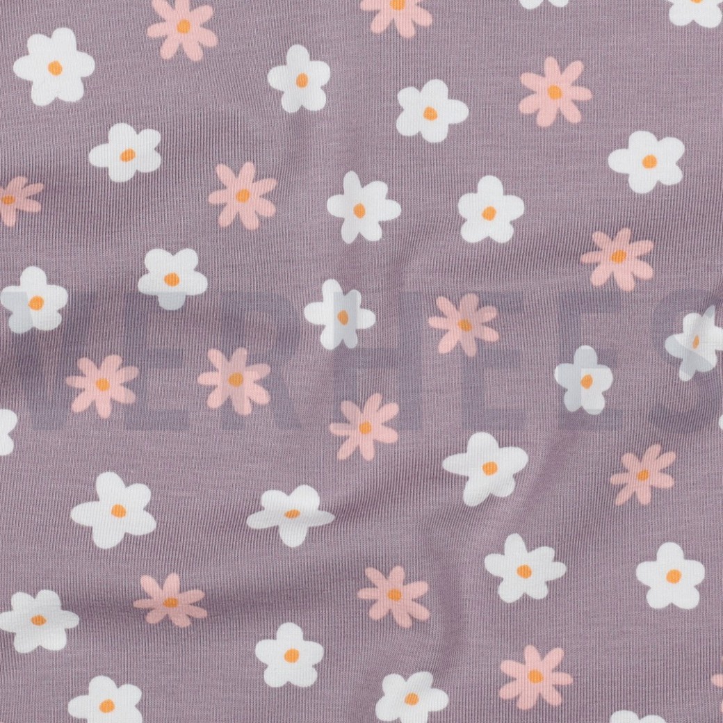 JERSEY GOTS DUCKS AND FLOWERS MAUVE #2