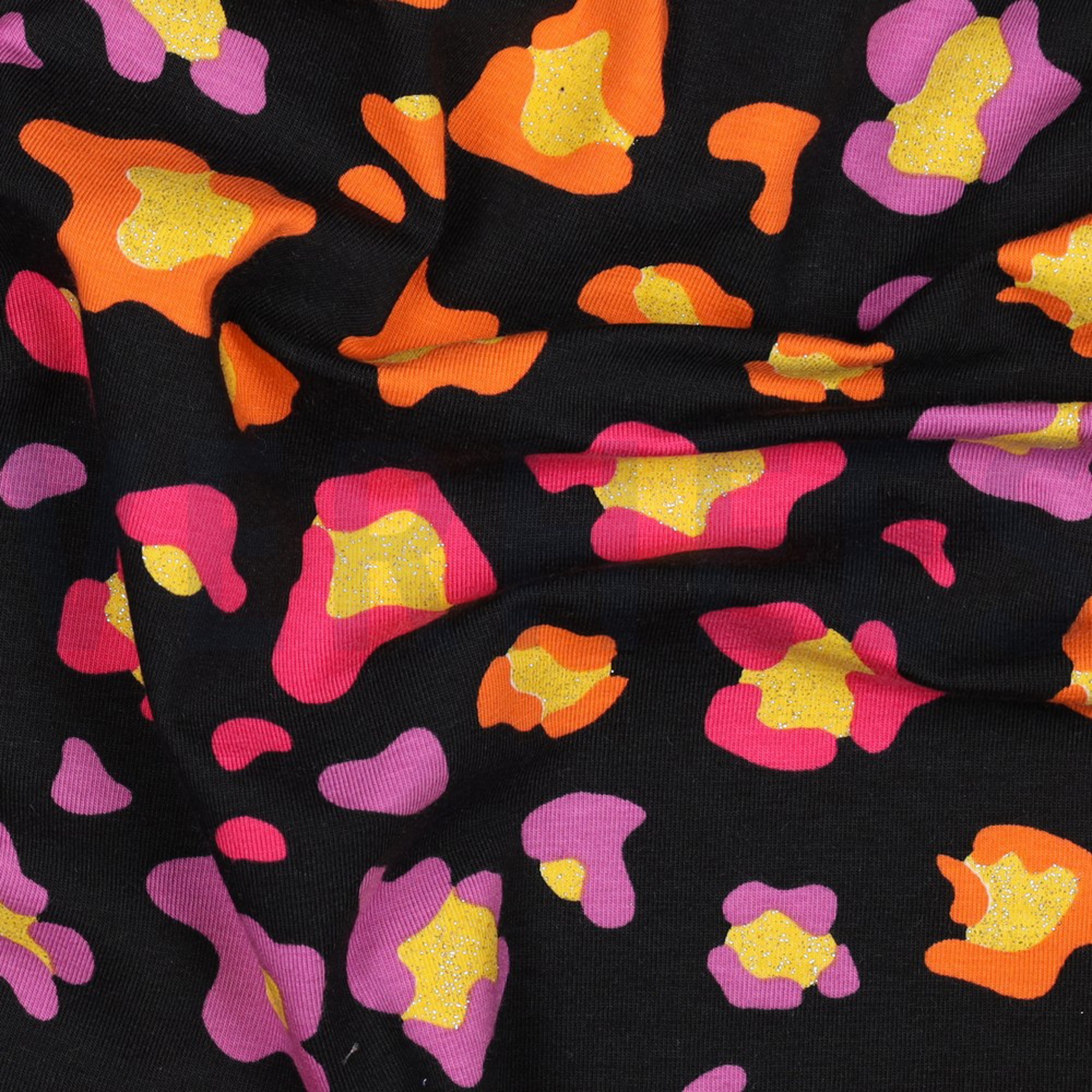 JERSEY GLITTER ANIMAL SKIN BLACK (high resolution) #2